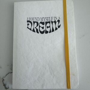 White Dream Journal with Yellow Elastic Band